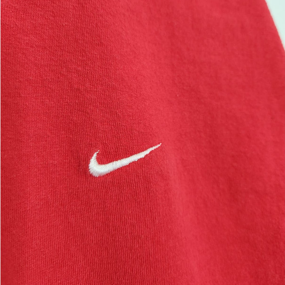 Vintage Nike Swoosh Embroidered XL Silver Gray Tag Red VTG Y2K - Picture 3 of 5